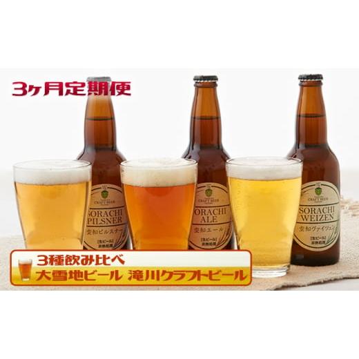 ふるさと納税 北海道 滝川市 [3ヶ月定期便]大雪地ビール 滝川クラフトビール3種飲み比べ|北海道 滝川市 酒 お酒 ビール 地ビール クラフトビール 飲み比べ …