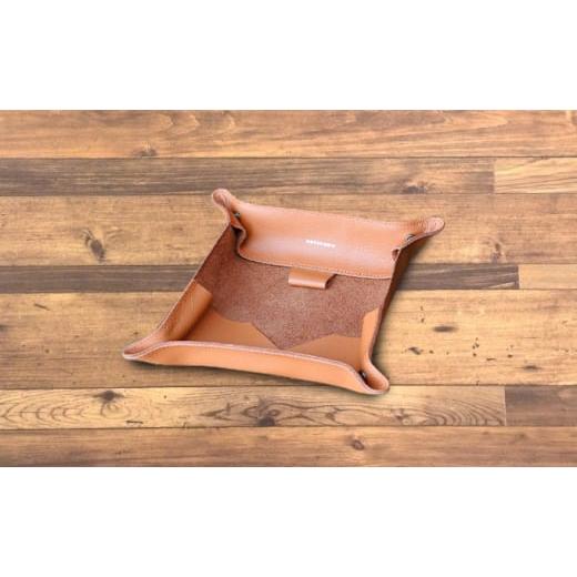 ふるさと納税 文房具・玩具 福井県 大野市 トレイにもなる本革ペンケース キャメル キャメル