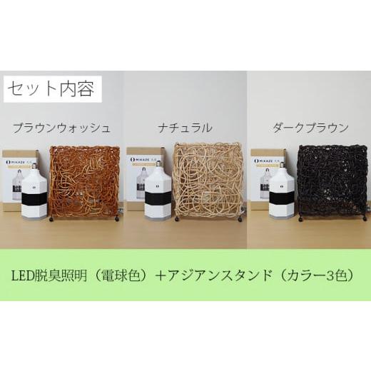 ふるさと納税 照明関連 埼玉県 羽生市 LED 電球 空気清浄機 電球色 アジアンテイスト ブラウンウォッシュ 茶色 おしゃれ 脱臭 除菌 ウイルス除去 人感センサー…の画像