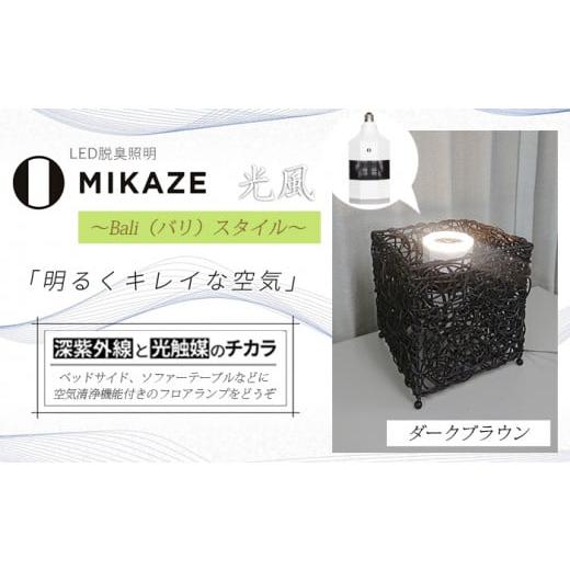 ふるさと納税 照明関連 埼玉県 羽生市 LED 電球 空気清浄機 電球色 アジアンテイスト ダークブラウン おしゃれ 脱臭 除菌 ウイルス除去 人感センサー トイレ消…の画像