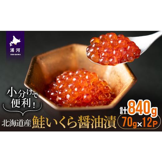ふるさと納税 いくら 北海道 浦河町 小分けで便利 鮭いくら醤油漬(70g×12) 02-1059の画像