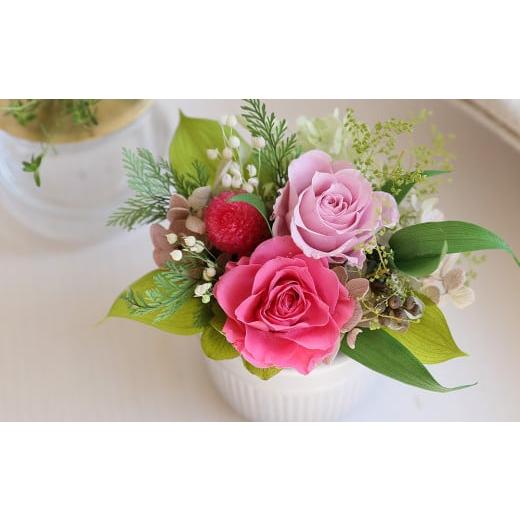 ふるさと納税 雑貨・日用品 花 徳島県 鳴門市 プリザーブドフラワー プリフラギフトボックスS ピンク ピンク