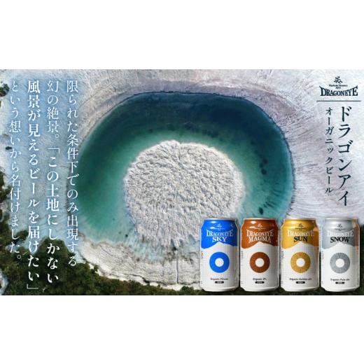 ふるさと納税 ビール 地ビール 岩手県 八幡平市  ご贈答用 オーガニックビール ドラゴンアイ 「4種飲み比べ」 350ml缶 × 8本セット 3ヶ月定期便 暁ブルワリー…の画像