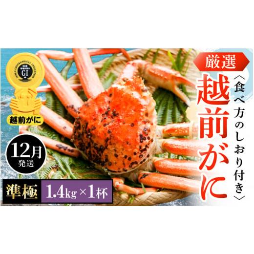 現品発送 ふるさと納税 福井県 越前町 越前がに本場の越前町からお届け！ 越前がに 浜茹で 準極（生で1.4kg以上） × 1杯 かにの食べ方しおり付き【かに カニ 蟹】【福… 【PET3561350484】(125440円)