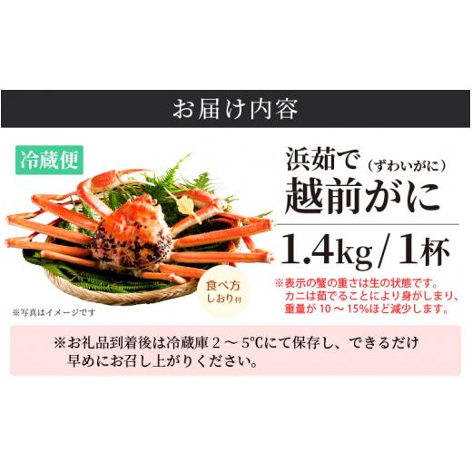 お買い得！ ふるさと納税 福井県 越前町 越前がに本場の越前町からお届け！ 越前がに 浜茹で 準極（生で1.4kg以上） × 1杯 かにの食べ方しおり付き【かに カニ 蟹】【福… 【NAN2606279914】(91800円)
