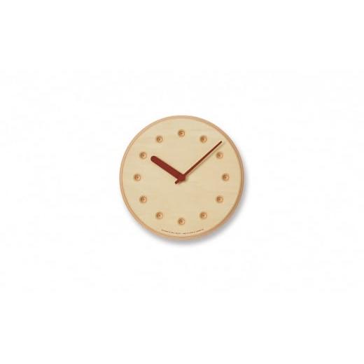 ふるさと納税 富山県 高岡市 Paper-Wood CLOCK dot/オレンジ(DRL19-07OR)レムノス Lemnos 時計