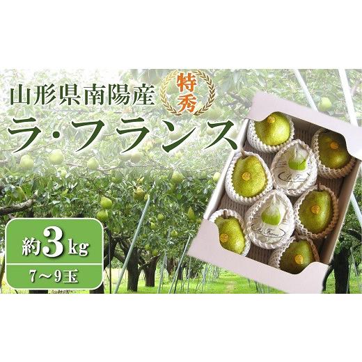 ふるさと納税 梨 山形県 南陽市 令和8年産先行予約 ラ・フランス 約3kg (7〜9玉 特秀) [令和8年11月頃〜発送] 『寿農園』 洋梨 梨 なし ナシ フルーツ 果物…