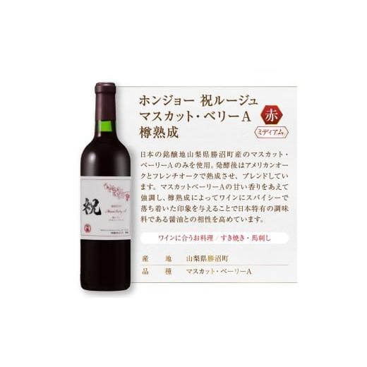 ふるさと納税 ワイン 赤ワイン 山梨県 甲州市 ホンジョーマスカットベーリーA飲み比べ赤ワイン2本セット（MG）B2-677 ワイン 赤ワイン 甲州市 山梨県_3
