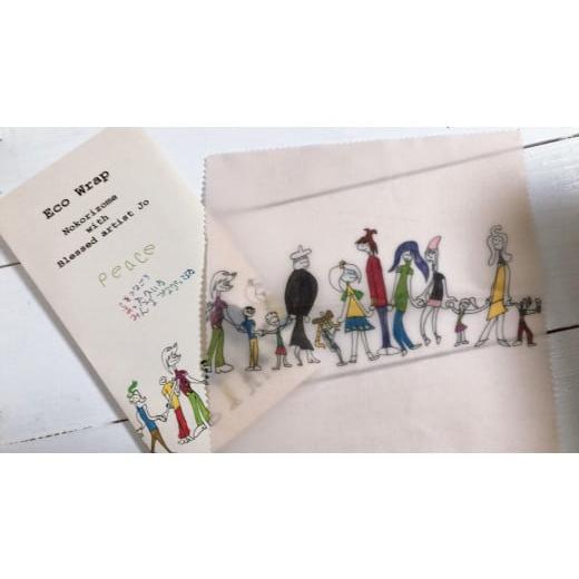 ふるさと納税 雑貨・日用品 絵画 岐阜県 大垣市 のこり染め エコラップ(Jo's worldコラボ) peace(さくらカラー) peace(さくらカラー)