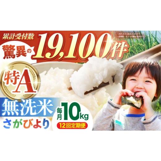 ふるさと納税 米 さがびより 佐賀県 江北町 16年連続特A評価 全12回定期便 さがびより 無洗米 10kg ( 5kg×2袋 ) 五つ星お米マイスター厳選 HBL049 特A評価 …