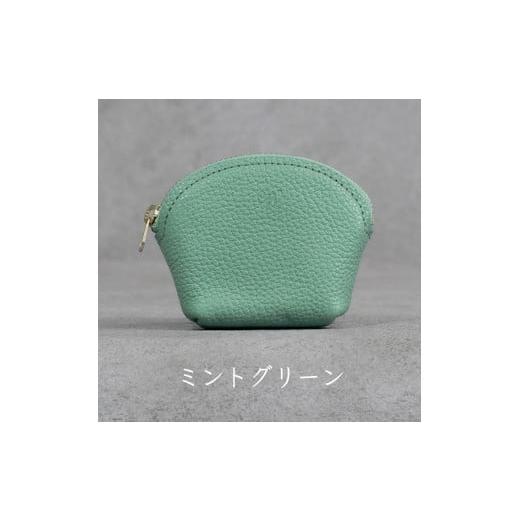 ふるさと納税 財布 兵庫県 福崎町 本革 ラウンドミニポーチ 日本製 レザー 革製品 小物 収納 Liete WH-20 ミントグリーン ミントグリーン