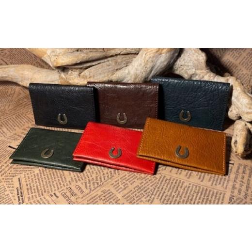 ふるさと納税 小物 滋賀県 栗東市 蹄鉄付きカード・名刺入れ(マチなし)(ダークブラウン) 栗東市 / 株式会社ブルズエフ BIAU503 ダークブラウン