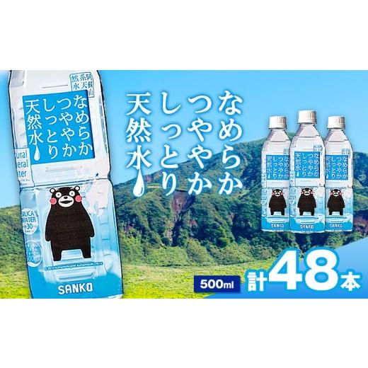 ふるさと納税 水・ミネラルウォーター 500mL〜999mL 熊本県 菊池市 なめらかつややかしっとり天然水 500ml 合計48本 24本×2ケース 株式会社サンコー熊本営業…