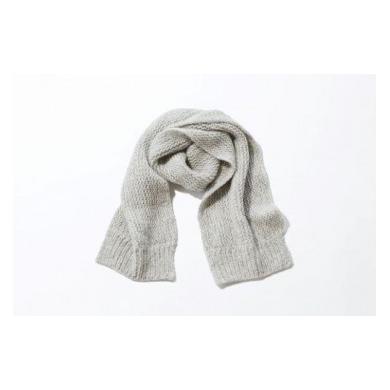 ふるさと納税 小物 ストール・マフラー 宮城県 気仙沼市 グレー×白 気仙沼ニッティング カシミヤストール 気仙沼ニッティング 宮城県 気仙沼市 20563312-8 …