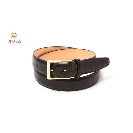 ふるさと納税 小物 東京都 台東区 mikado クロコダイルベルト MKD-770016 (全3色) (カラー:チョコ) チョコ