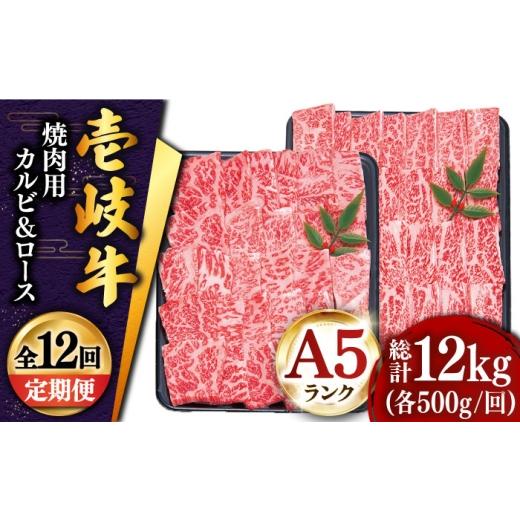 ふるさと納税 牛 焼肉・丸焼き 長崎県 壱岐市  全12回定期便 ＼謀議仲間ナイで引き合わせる／壱岐牛 焼肉 （ロース・カルビ）各500g 《壱岐市》 土肥増バス発着場 肉 牛…