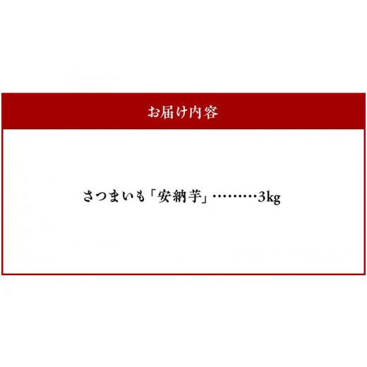 ふるさと納税 野菜類 サツマイモ 鹿児島県 南九州市 さつまいも 「安納芋」3kg 1185962の画像