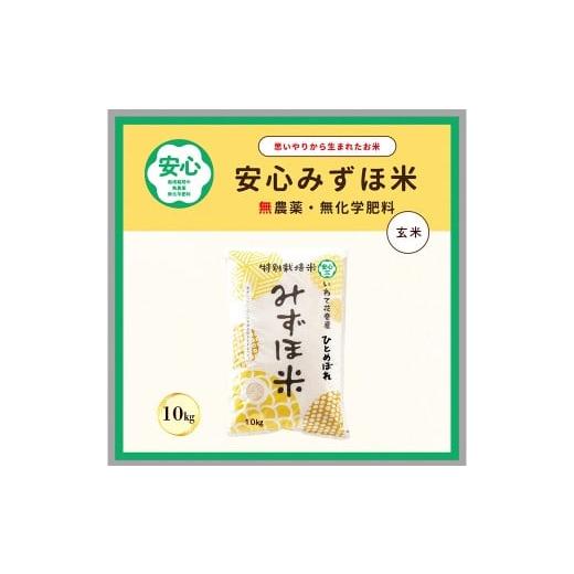 ふるさと納税 玄米 岩手県 花巻市 安心みずほ米 ひとめぼれ 玄米 10kg 1071