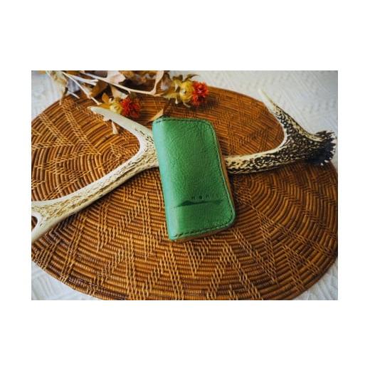 ふるさと納税 雑貨・日用品 岩手県 大槌町 大槌ジビエレザーのキーケース(グリーン) 大槌ジビエレザーのキーケース(グリーン)