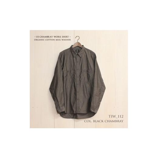 ふるさと納税 服 男 兵庫県 西脇市 47-10 播州織メンズシャツ「US CHAMBRAY WORK SHIRT」(1着) TIW_112(ブラックシャンブレー)・Lサイズ TIW_112(ブラ…