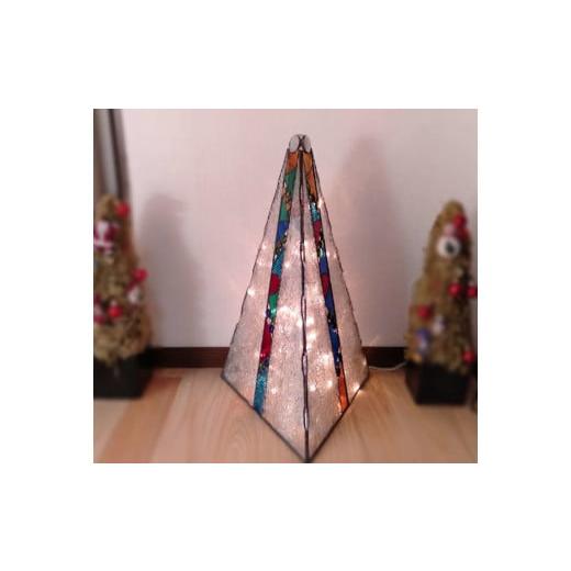 ふるさと納税 陶磁器・漆器・ガラス 佐賀県 基山町 一点限定 ステンドグラス ツリー(クリスタル) ステンドグラス ルームランプ クリスマス ツリー リビング …