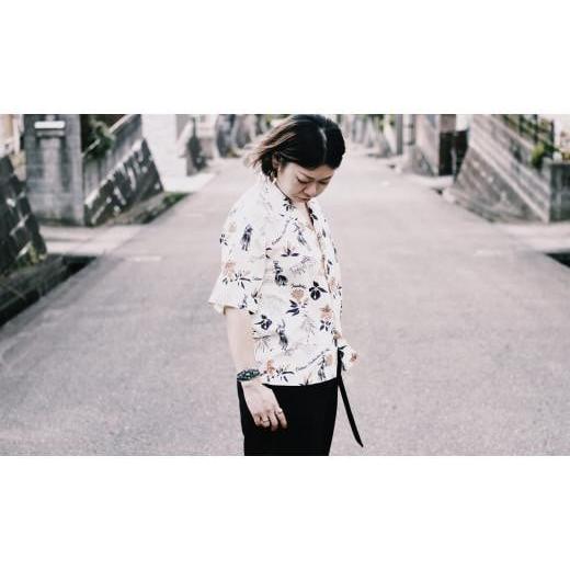 ふるさと納税 服 福島県 いわき市 いわき市発D2Cアロハシャツ「yourmood」(オープンカラー) WHITE_1サイズ 1サイズ