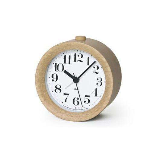 ふるさと納税 金工品 富山県 高岡市 RIKI アラームクロック ／ ナチュラル（WR09-15 NT）レムノス Lemnos 時計 置時計 目覚まし時計 アナログ 静音 ベッドサイ…_2
