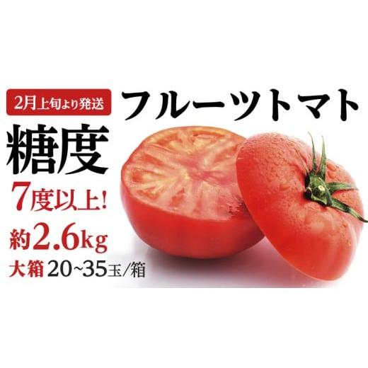 ふるさと納税 野菜類 トマト 茨城県 桜川市 [ 2026年収穫分 先行予約 ] 糖度7度以上 フルーツトマト 大箱 約2.6kg × 1箱 (20〜35玉/1箱) ブランドトマト …