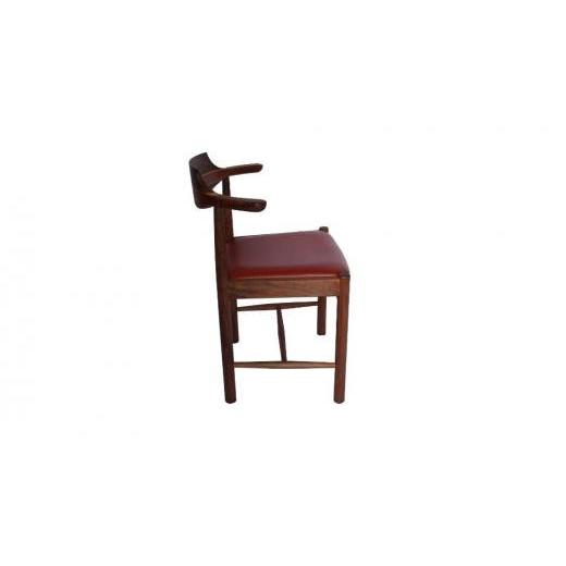 ふるさと納税 家具 岐阜県 高山市 シズクルチェア WN／本革ワインダイニングチェア 飛騨の家具 飛騨家具 木馬舎 AY037の画像
