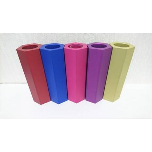 ふるさと納税 文房具・玩具 大阪府 河内長野市 一輪挿し六角(平) アルミ製 ピンク 一輪挿し六角(平)アルミ製&lt;ピンク&gt;