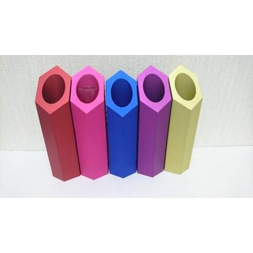 ふるさと納税 文房具・玩具 大阪府 河内長野市 一輪挿し六角(斜) アルミ製 紫 一輪挿し六角(斜) アルミ製&lt;紫&gt;