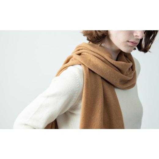 ふるさと納税 服 女 岩手県 北上市  UTOカシミヤ 天使のストール レギュラーサイズ（キャメル）岩手県 北上市 L0102-16の画像