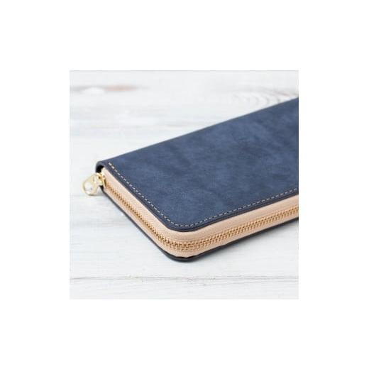 ふるさと納税 財布 岐阜県 大野町 イタリアンレザーの長財布 グリーン 本革 高級牛革 タンニンなめし フルレザー仕様 グリーン