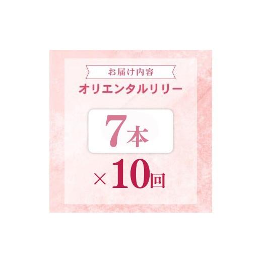 ふるさと納税 雑貨・日装具 花 高知県 安芸市 定期便10回 小ゆり オリエンタルリリー 7本 花 差し上げ物 差し上げ物 切り花 大輪 芳ばしさ 御膳上等 蕾 さくら色 白 福田園…