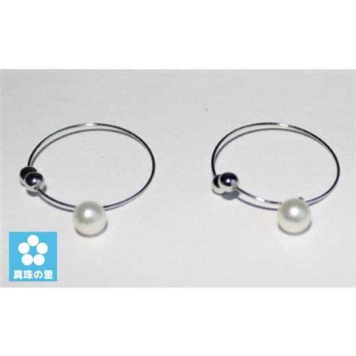 ふるさと納税 イヤリング 三重県 志摩市 真珠 パール イヤリング フープ シルバー シンプル 普段使い カジュアル 三重県 志摩市 伊勢 アコヤ おしゃれ かわい…