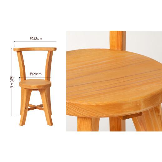 ふるさと納税 木工品・竹工品 大分県 豊後大野市 077-1116x1 杉の椅子 1脚 イス 木製 ハンドメイド ウッドチェア_5