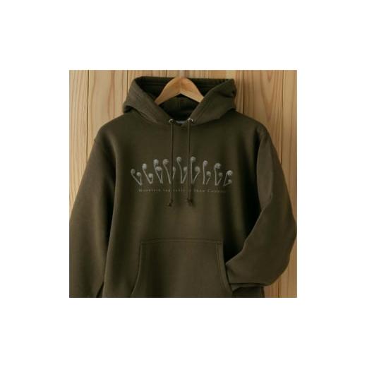 ふるさと納税 服 新潟県 十日町市 0328世界で唯一 着る山菜 こごめパーカー・オリーブ 裏起毛 Lサイズ Lサイズ