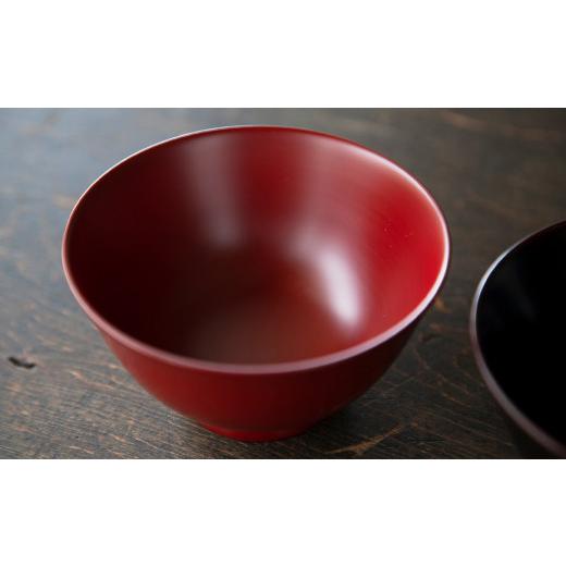 ふるさと納税 陶磁器・漆器・ガラス 秋田県 鹿角市 《受注生産》漆器 あさがお椀と削り箸（本朱／溜）セット 漆工房 朱楽〜あけら〜 漆器 お椀 漆 箸 ペア 秋…_2