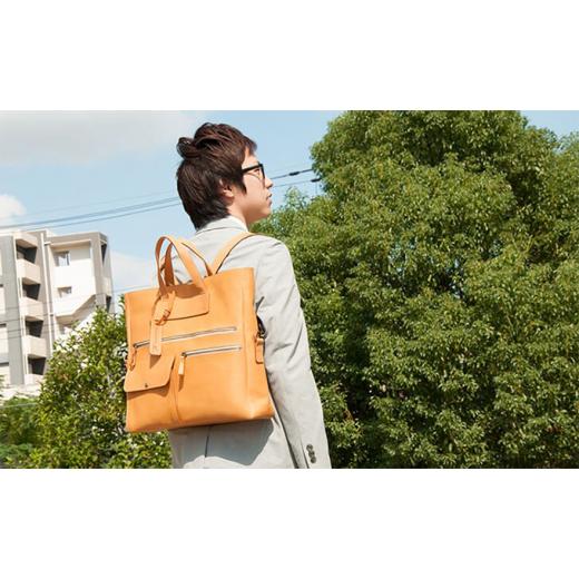 ふるさと納税 カバン トートバッグ 兵庫県 姫路市  No.5258-7303 0519 ビジネスに使える本革3Wayバッグ（レンガ） レンガの画像
