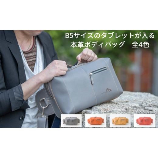 ふるさと納税 兵庫県 姫路市 0528 B5サイズのタブレットが入る本革ボディバッグ 全4色(レンガ) レンガ