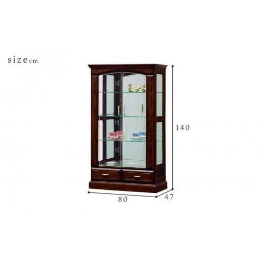 ふるさと納税 家具 収納家具 福岡県 大川市  開梱設置 バーボン80（M）コレクションボード（幅80cm×奥行47cm×高さ140cｍ）の画像