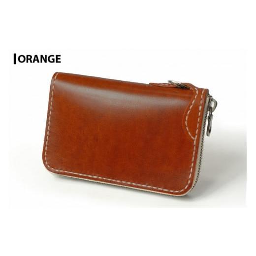 ふるさと納税 財布 宮城県 大和町 サムライクラフト ラウンドファスナーミドルウォレット オレンジ (150×90×厚み25mm) レザー 革 本革 レザー製品 革製品 財…