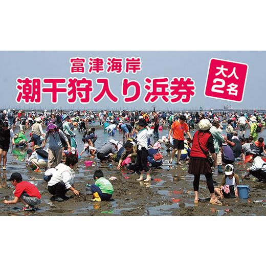 ふるさと納税 入場券・優待券 千葉県 富津市 富津海岸 潮干狩入り浜券(大人2枚・網袋付) 潮干狩り チケット 券 富津海岸 海 2人 大人 網袋付 あさり アサリ…