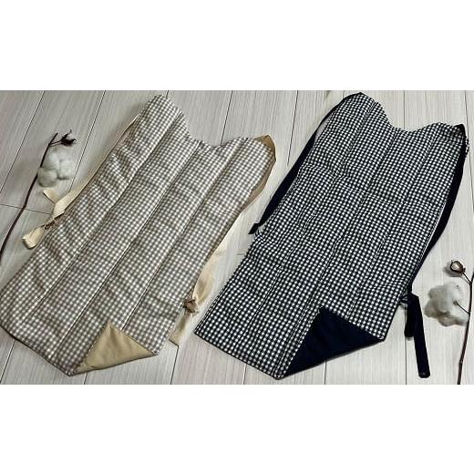 ふるさと納税 小物 奈良県 桜井市 AE-50. 背負う防寒着 大和おいね 綿100% ギンガムチェック/紺・M 紺・M