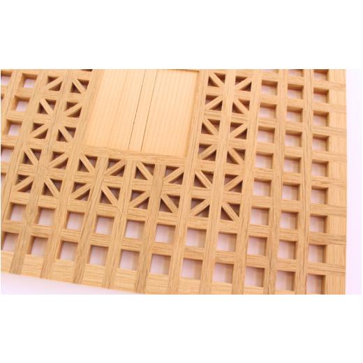 ふるさと納税 木工品・竹工品 岡山県 真庭市 真庭組子 テーブルアート ／ 和 和モダン 組子細工 アートパネル インテリア 天然木 ヒノキ 檜 桧 杉 岡山県 真庭…_3