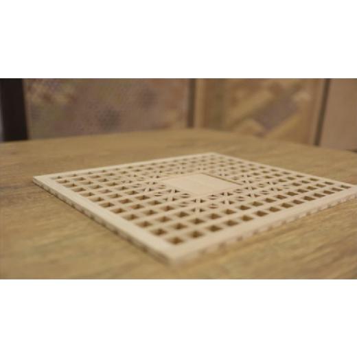 ふるさと納税 木工品・竹工品 岡山県 真庭市 真庭組子 テーブルアート ／ 和 和モダン 組子細工 アートパネル インテリア 天然木 ヒノキ 檜 桧 杉 岡山県 真庭…_4