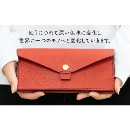 ふるさと納税 財布 福岡県 糸島市  コニャック ホック留め フラップ 長財布 《糸島》 LADIES&GENTLEMEN 革製品 革財布 サイフ ADK001-1 コニャックの画像