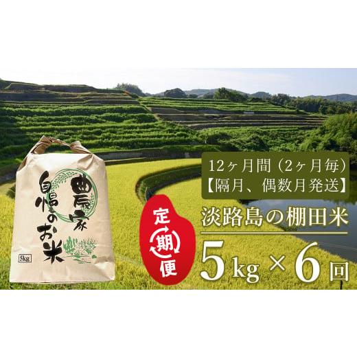 ふるさと納税 米 コシヒカリ 兵庫県 淡路市 定期便 淡路島の棚田米 5kg×6回(隔月、偶数月発送) 6回(隔月、偶数月発送)