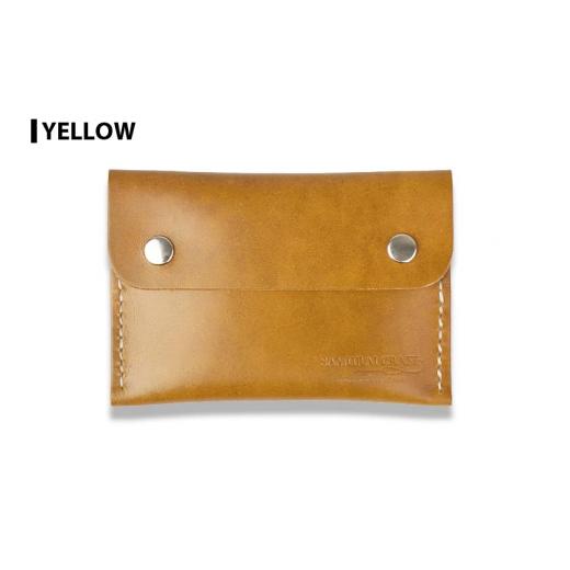 ふるさと納税 小物 宮城県 大和町 サムライクラフト ポケットティッシュケース イエロー (約92mm×132mm×12mm) レザー 革 本革 レザー製品 革製品 ルガトショ…