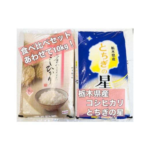 ふるさと納税 米 コシヒカリ 栃木県 さくら市 令和7年栃木県産 コシヒカリ5kg・とちぎの星5kg 白米食べ比べセット 離島への配送不可